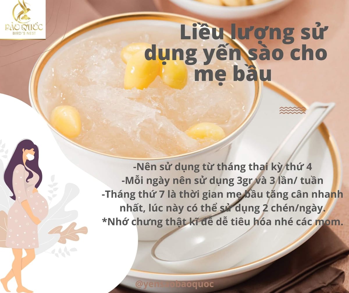 NHỮNG TÁC DỤNG TUYỆT VỜI CỦA YẾN SÀO VỚI BÀ BẦU